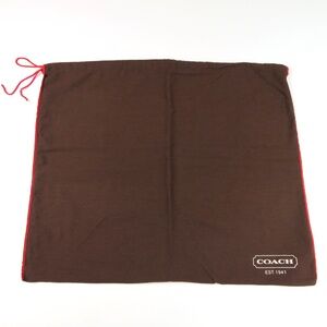 COACH brown drawstring dust bag / purse storage 22.5" X 19"